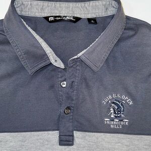 Travis Mathew Gray/Navy Golf Polo Shirt - 2018 U.S. Open Edition